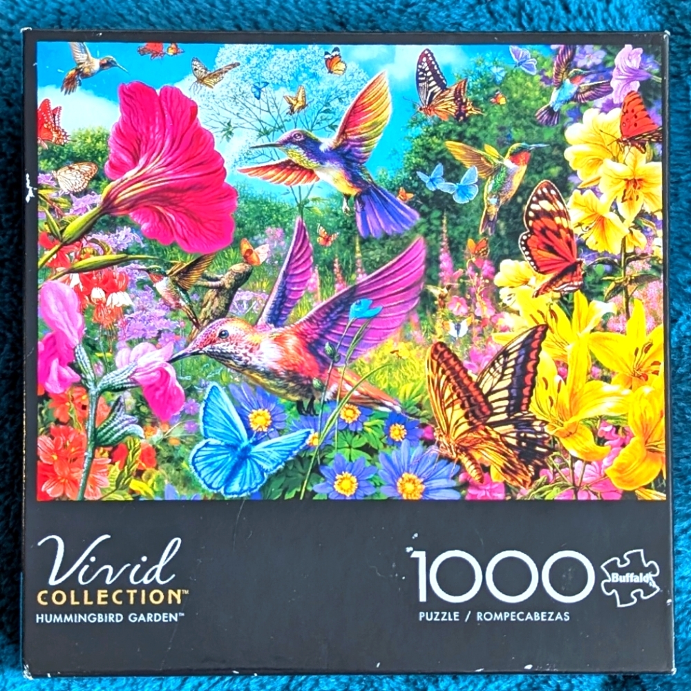 Buffalo Games Vivid Collection Hummingbird Garden 1000 Piece Puzzle